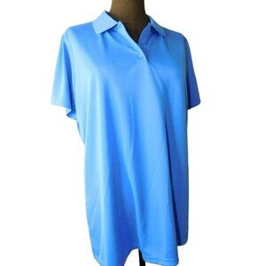 Antigua Size M Medium Blue Collared Polo Style Golf Shirt NEW